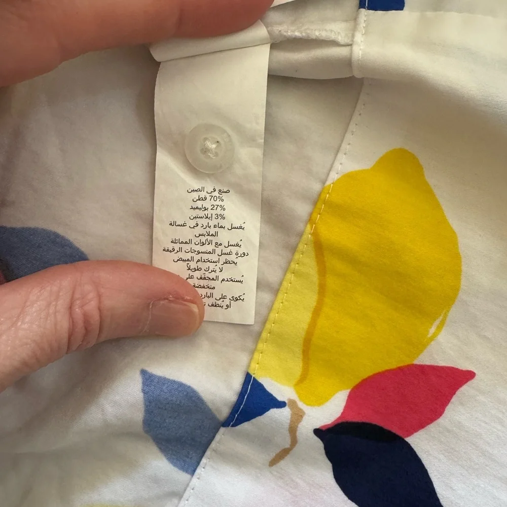 Kate spade cotton sleeveless lemon zest tuxedo shirt dress sleeveless - Picture 7 of 10